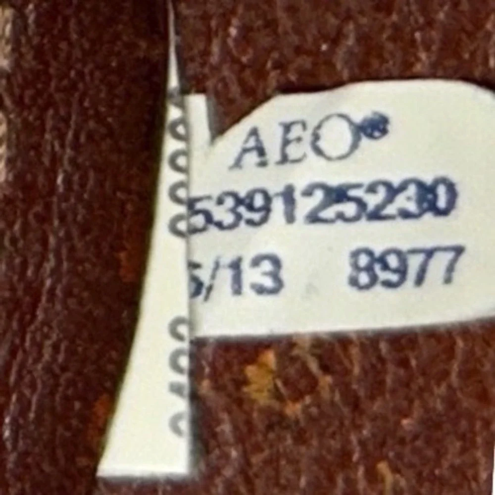 American Eagle Brown Leather Rhinestone Starburst Belt Boho Western‎ 31